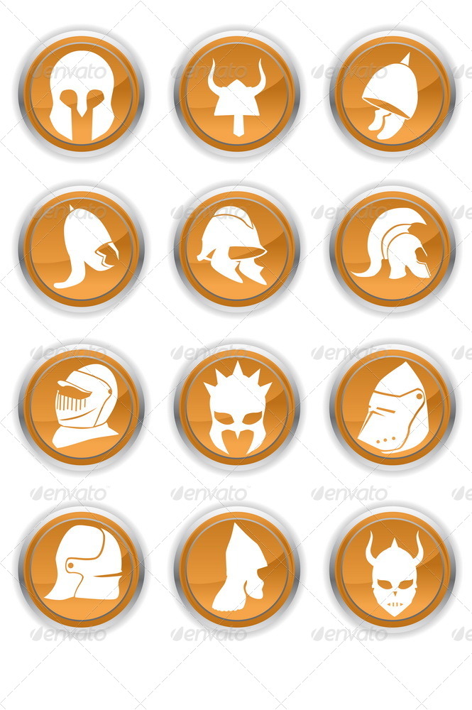 Helmet icons by GIGIBGM | GraphicRiver